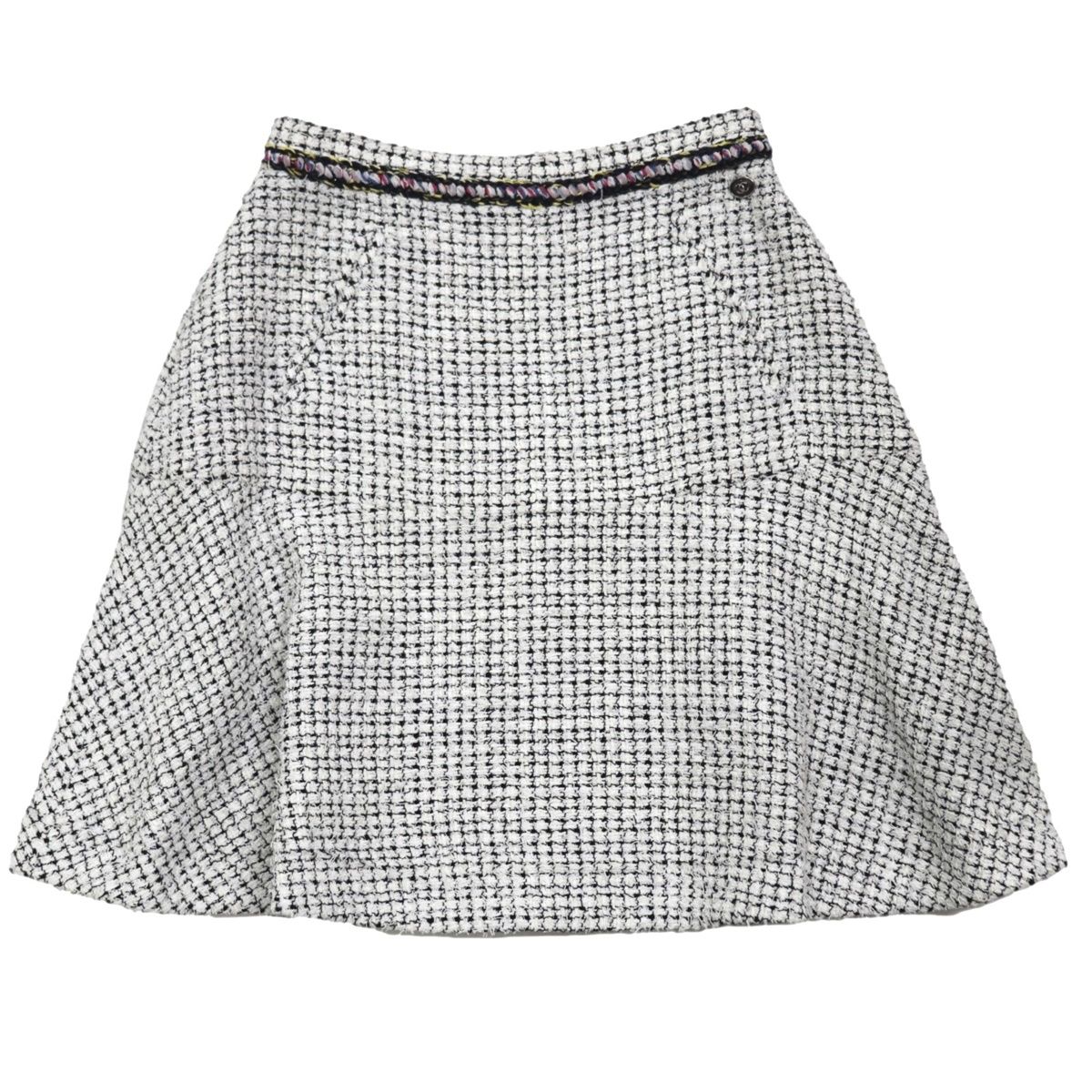 CHANEL ツイード フレアスカート ホワイト 【公式通販】