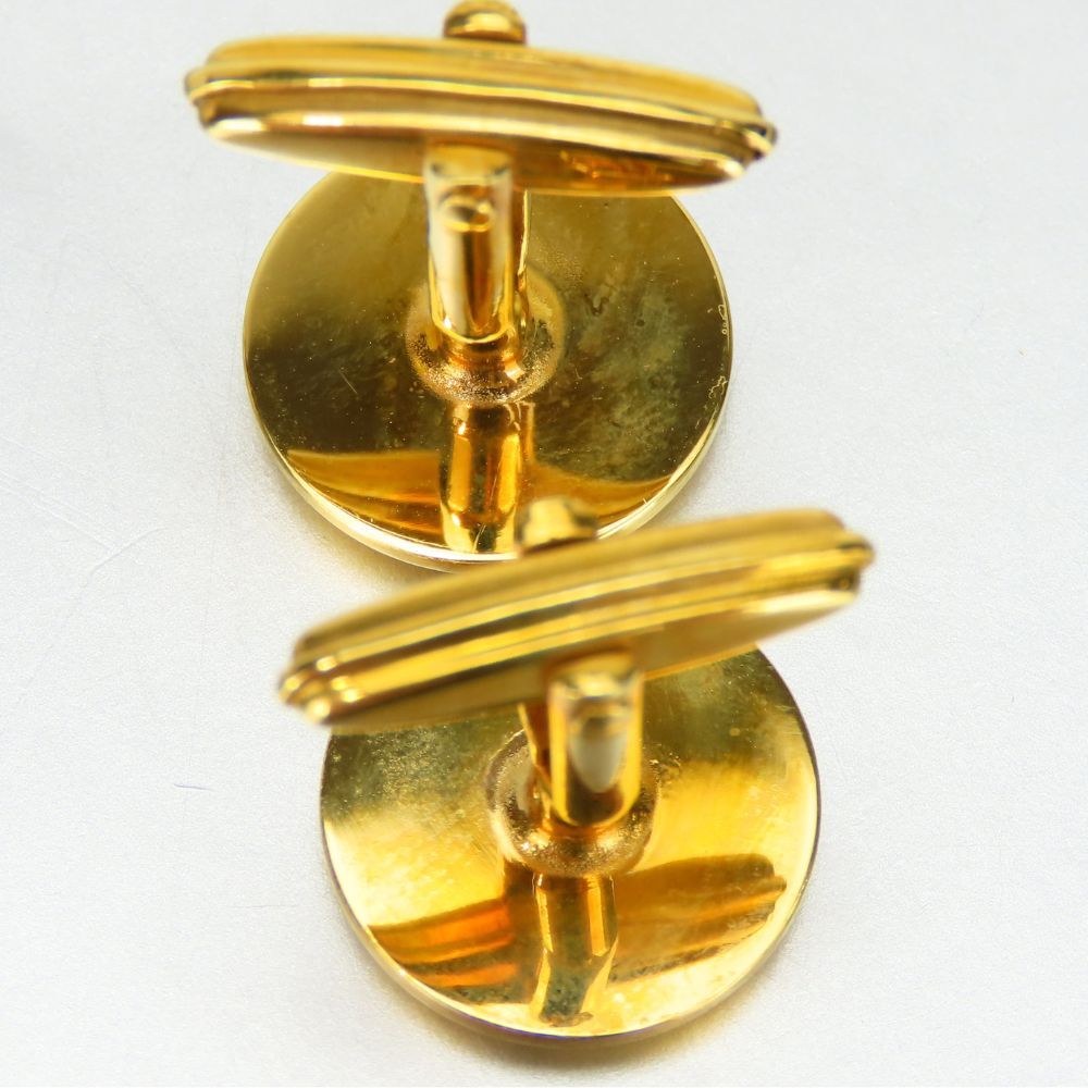 中古】 ダンヒル カフス メタル ゴールド メッキ スーツ アクセサリー  