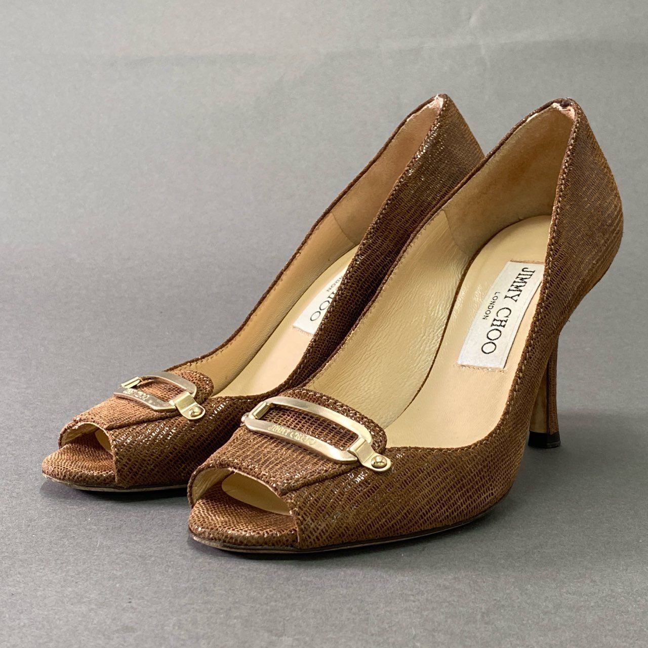 jimmychoo オープントゥパンプス