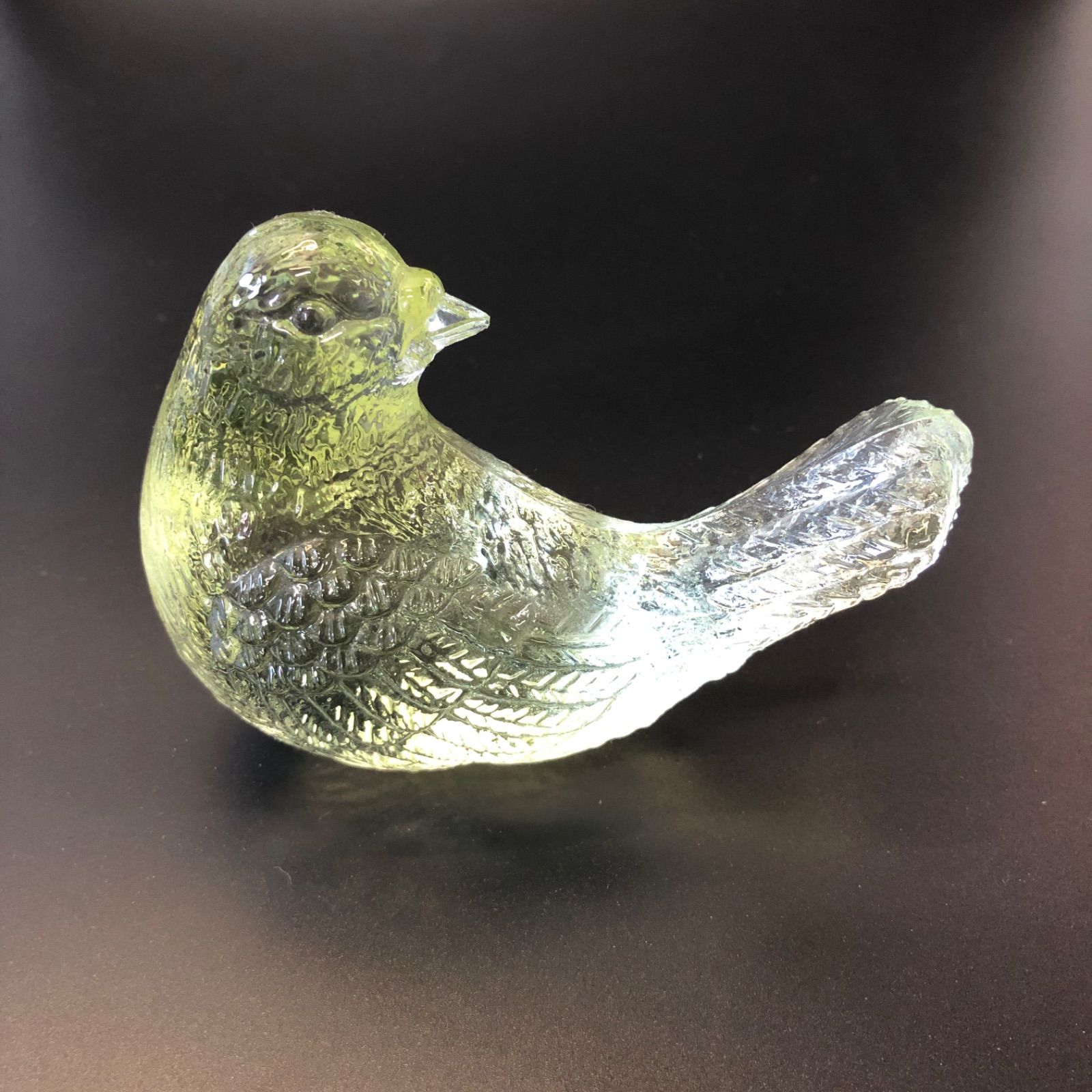 北欧 ガラスの鳥の置物（オブジェ）スウェーデン ビンテージ 鳥グッズ 