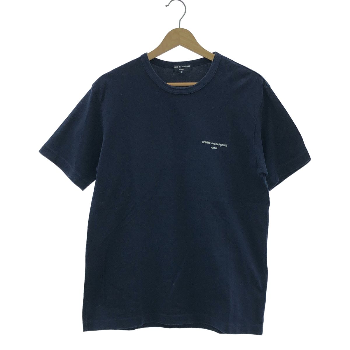 COMME des GARCONS HOMME(MEN) 綿天竺ロゴ半袖Tシャツ GARCONS HOMME 綿天竺 製品プリント 半袖 TEE ギャルソンオム