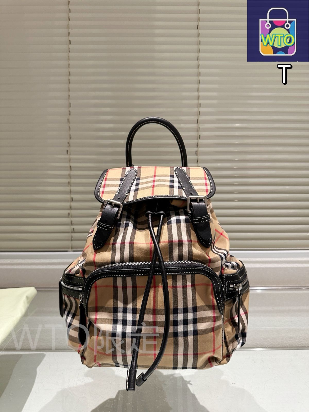 今日特価】Burberry TB ダブルショルダーバッグ 22×30cm-WTO輸入