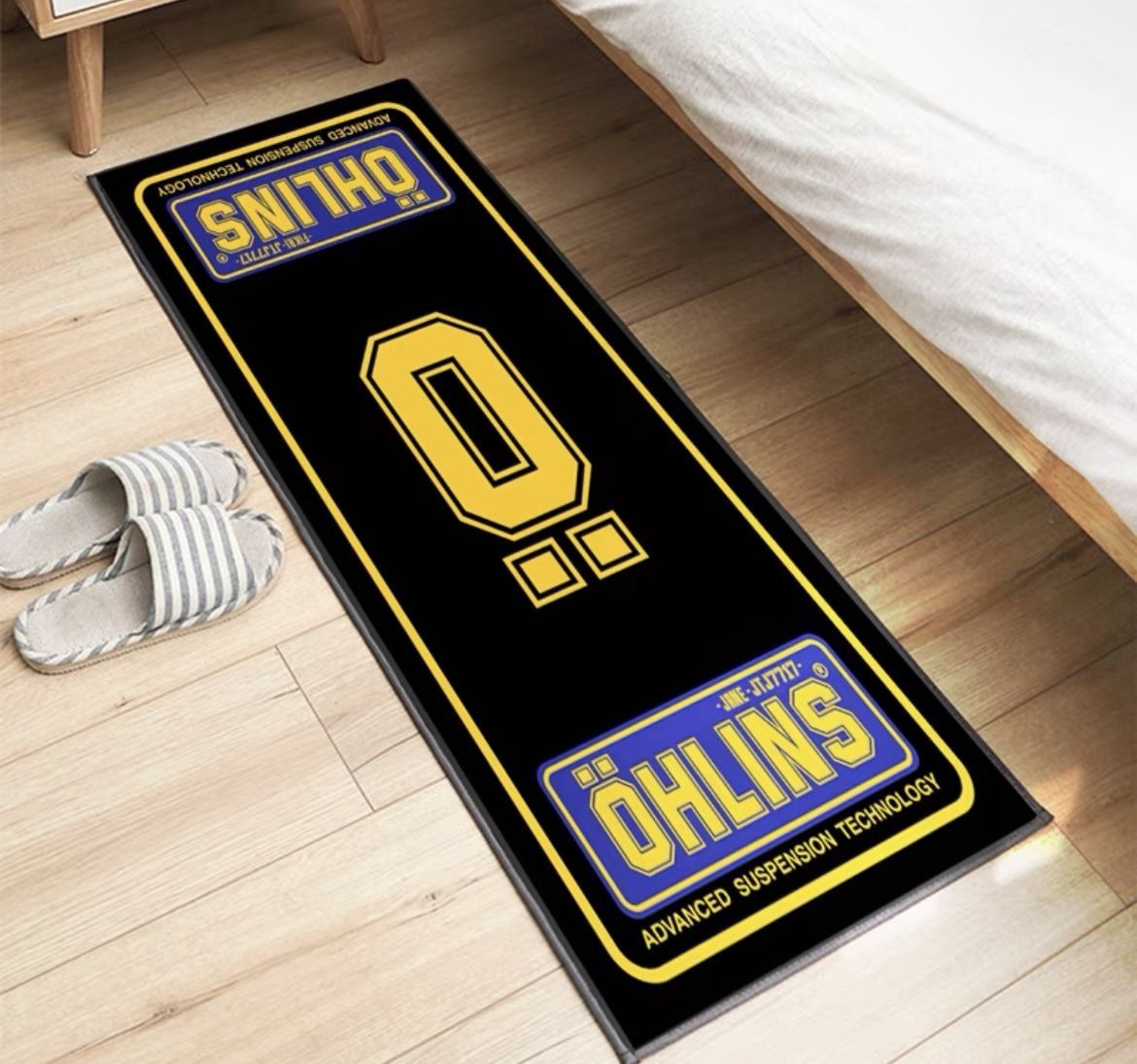 アウトレット 新品 MotoGP RACING レーシング Ohlins Racing 40 x 120 cm カーペット マット アクセサリー オートバイ グッズ
