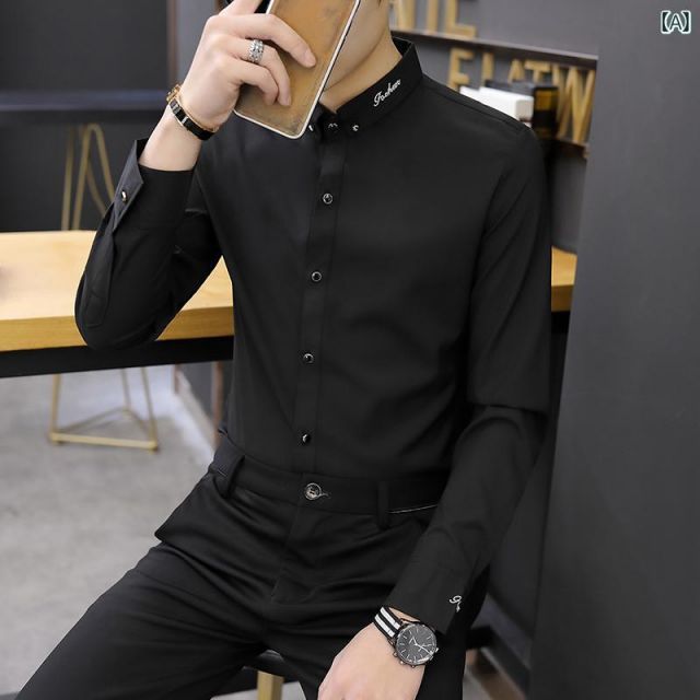 M 95 メンズ ファッション 服 用 オシャレ シンプル 大人 かっこいい ストリート 夏コーデ トップス ホワイト シャツ カジュアル 長袖