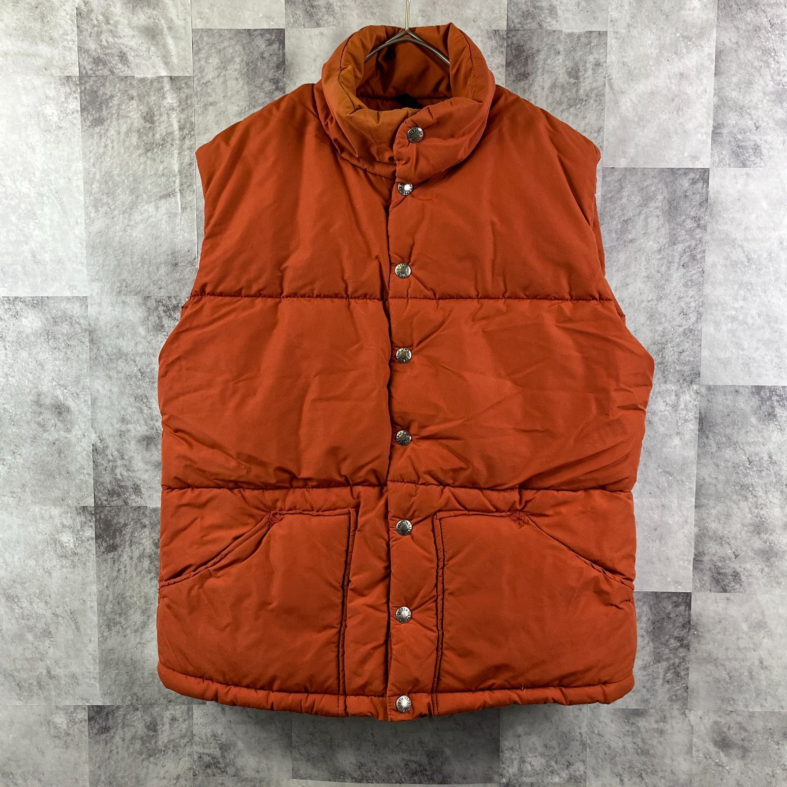 80s USA製 THE NORTH FACE 中綿ベスト 茶タグ オレンジ S - メルカリ