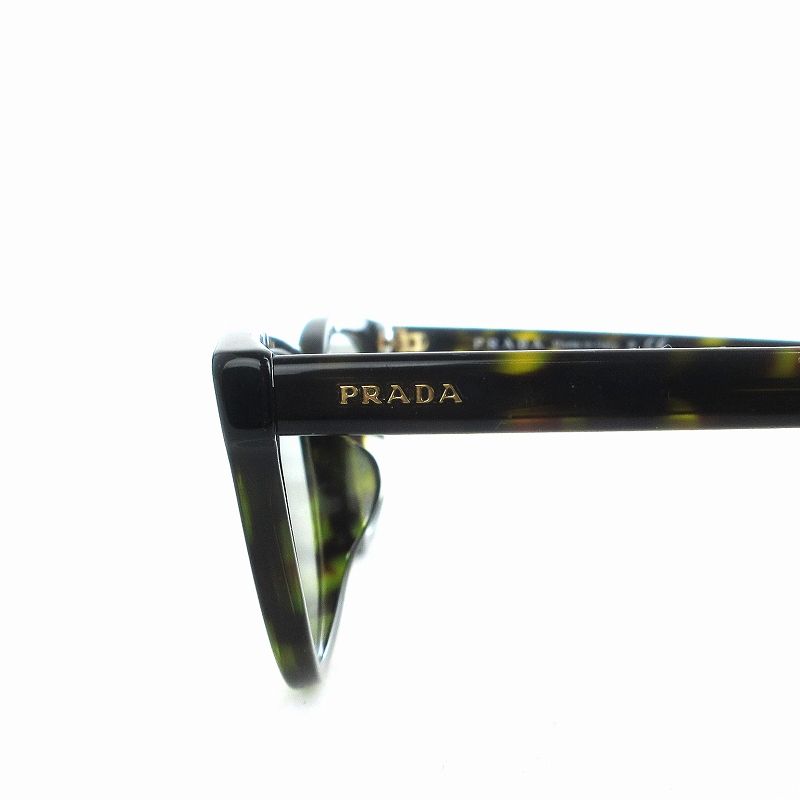 プラダ PRADA めがね 眼鏡 オーバル べっ甲柄 ロゴ VPR 13V-F 茶系 