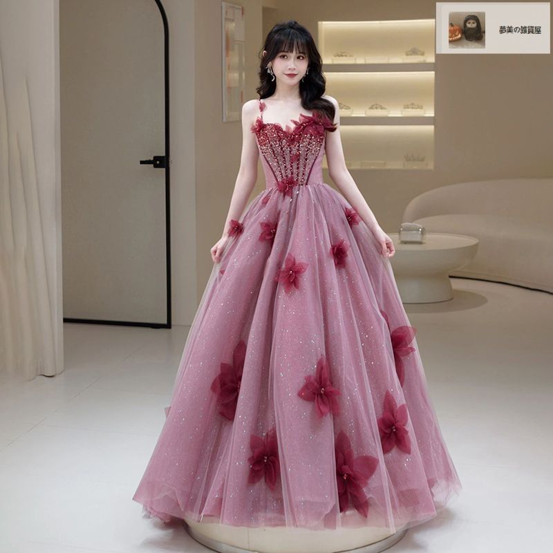 ロングドレス レディース 花 パーティードレス ピアノ発表会 結婚式 フォーマル 卒業式 お呼ばれ ブライズメイド ドレス ドレス 演奏会 二次会 ワンピース ドレス 花嫁 二次会 お誕生日 披露宴 花嫁