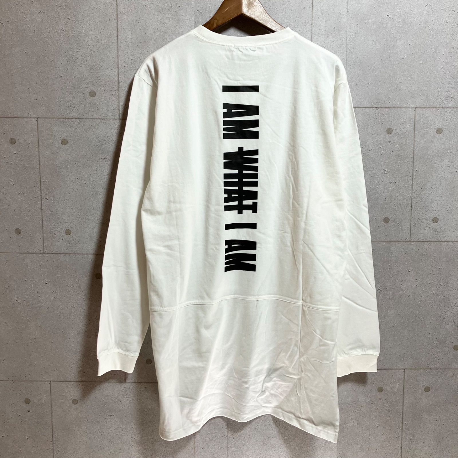 タグ付き I AM WHAT I AM 與真司郎 AAA ロゴ ロングスリーブ Tシャツ ロンT 長袖 トップス メンズ フリーサイズ ホワイト 白  SG166-7 - メルカリ