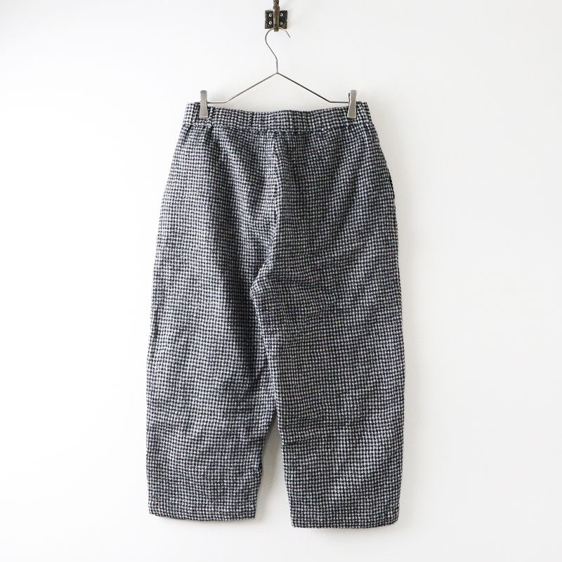 2025AW ジャーナル ラックス journal standard luxe ウールガーゼチェックイージーパンツ ブラック系 ゴム 2400014637526