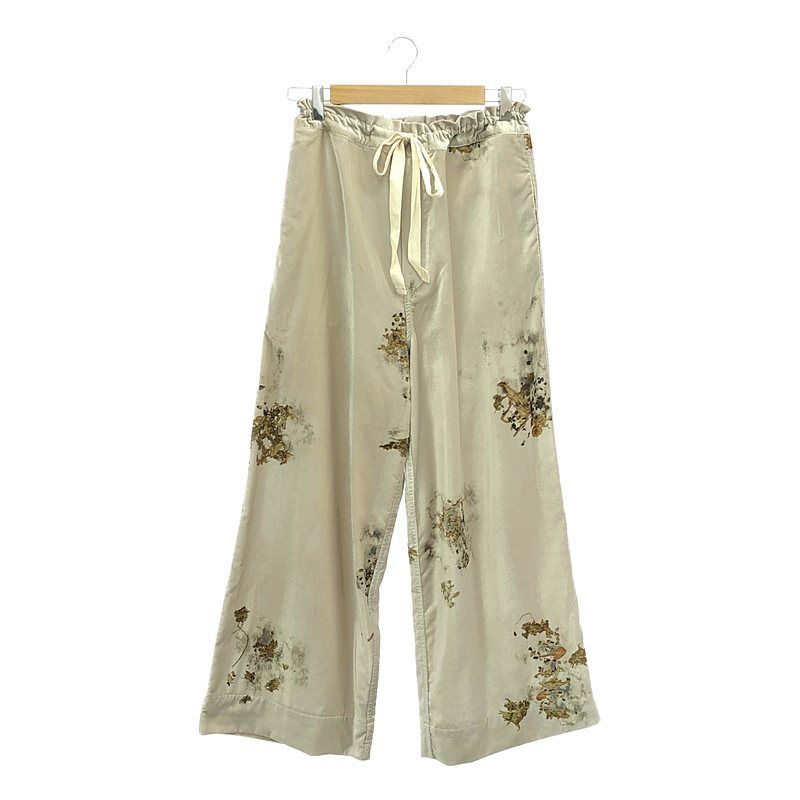 Peng Tai / ペンタイ | VELVET CHINESE MEDICINE PRINT PAJAMAPANTS パンツ | 44 | ベージュ系 | メンズ