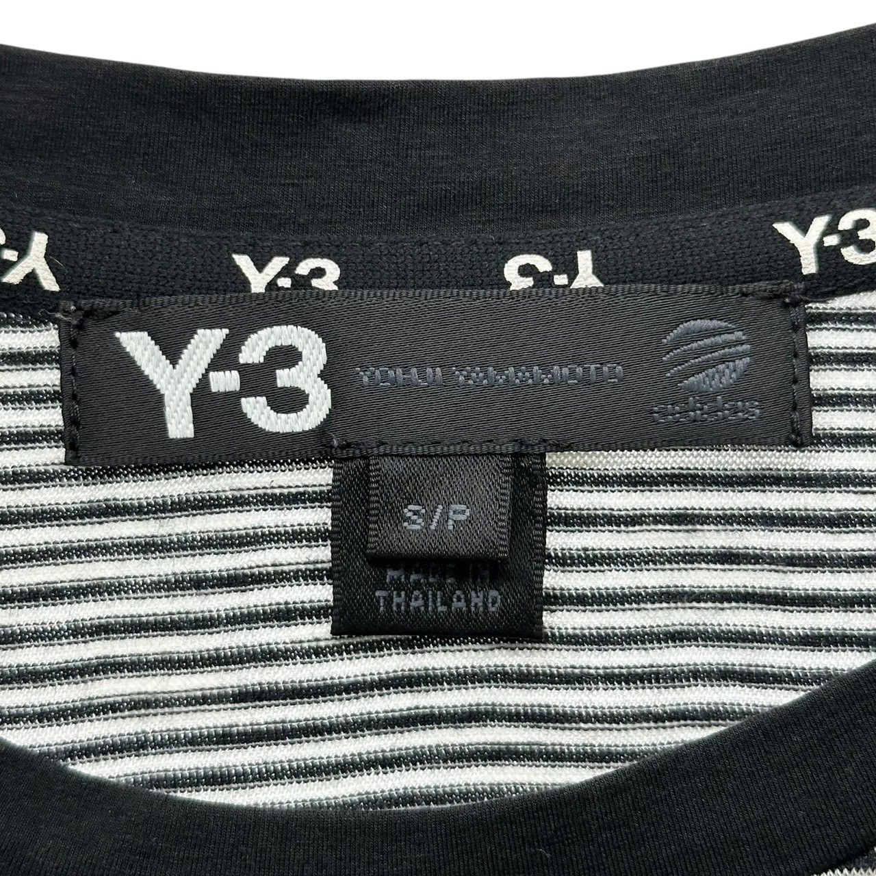 Y-3(ワイスリー) Distorted Border S/S Tee 変形 ボーダー 半袖 T 