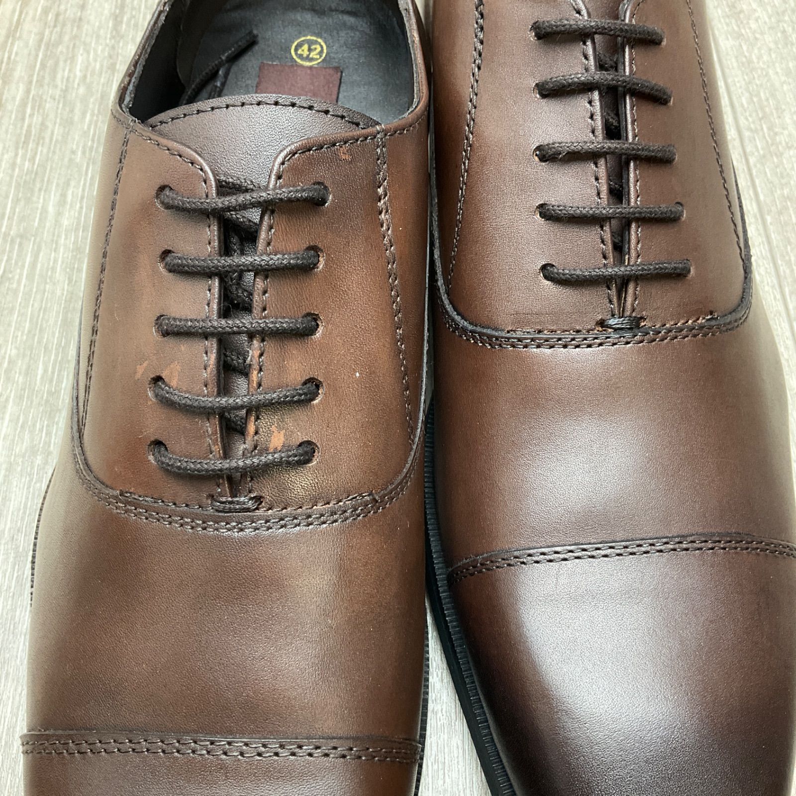 渋い逸品 GUCCI ストレートチップ 【41.5】 ブラウン 内羽 レザー 渋い逸品 GUCCI ストレートチップ 【41.5】 ブラウン 内羽