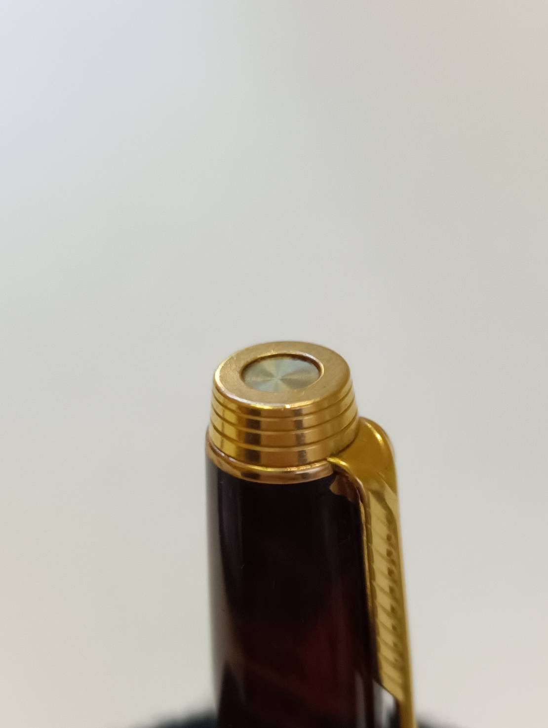 中古品】Parker パーカー 万年筆 ペン先 14K 585 ブラウン マーブル 名