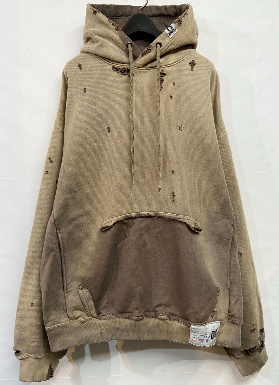 ★MIHARAYASUHIRO★サン フェイデッド ライク フーディー 24AW MAISON MIHARA YASUHIRO|メゾンミハラヤスヒロ Sun Faded