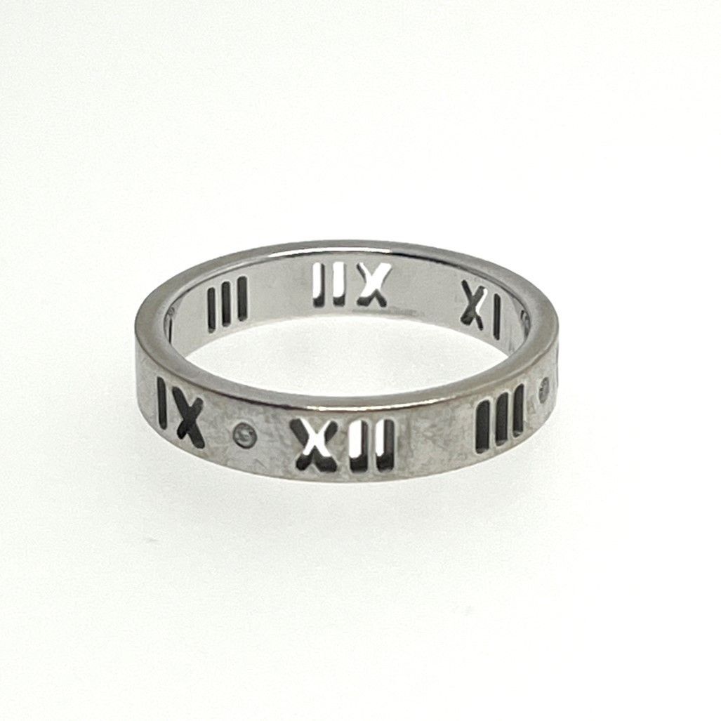 値下げ!Tiffany&Co. ティファニー アトラス リング 750WG 4P 値下げ!Tiffany&Co. ティファニー アトラス リング 750WG 4P