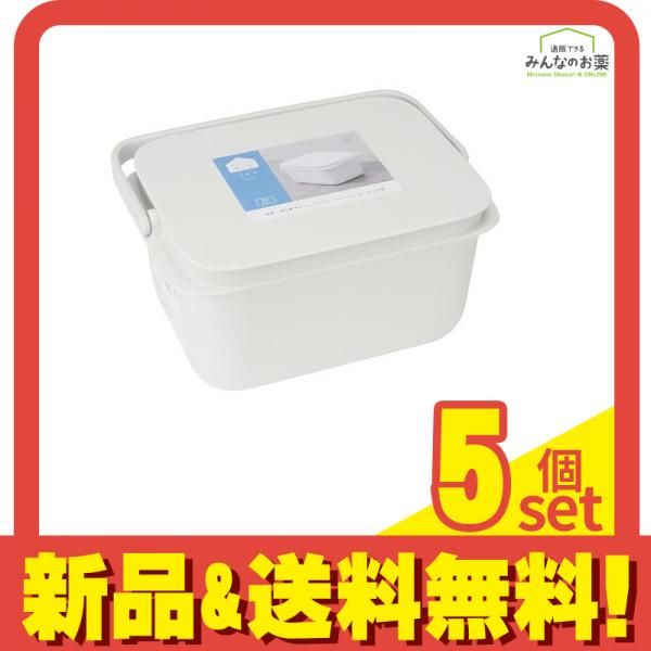 マーナ フタ付きバケツ W627W ホワイト 5L 5個セット まとめ売り