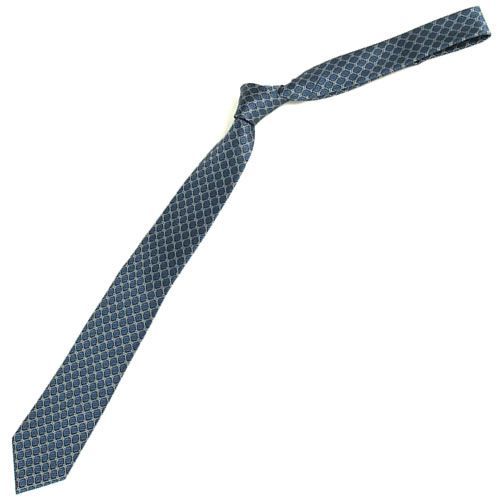 ★美品/現行★ グッチ 高級シルクネクタイ GG柄 ビー ネイビー GUCCI(グッチ) シルク混GG柄ネクタイ ネイビー×レッド サイズ