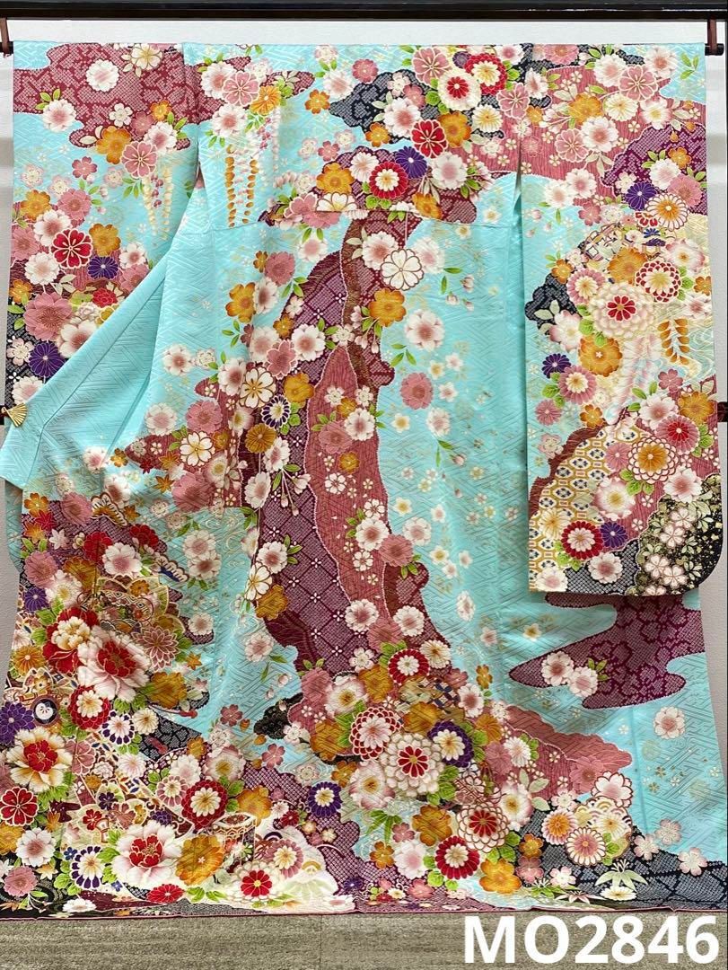 振袖 豪華 金駒 金彩 紋意匠 身丈173cm 撥水加工済