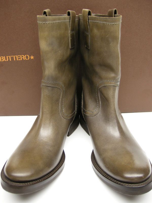 サイズ39 (24.5-25cm相当)□新品□ブッテロ BUTTERO ブーツ カーキ系