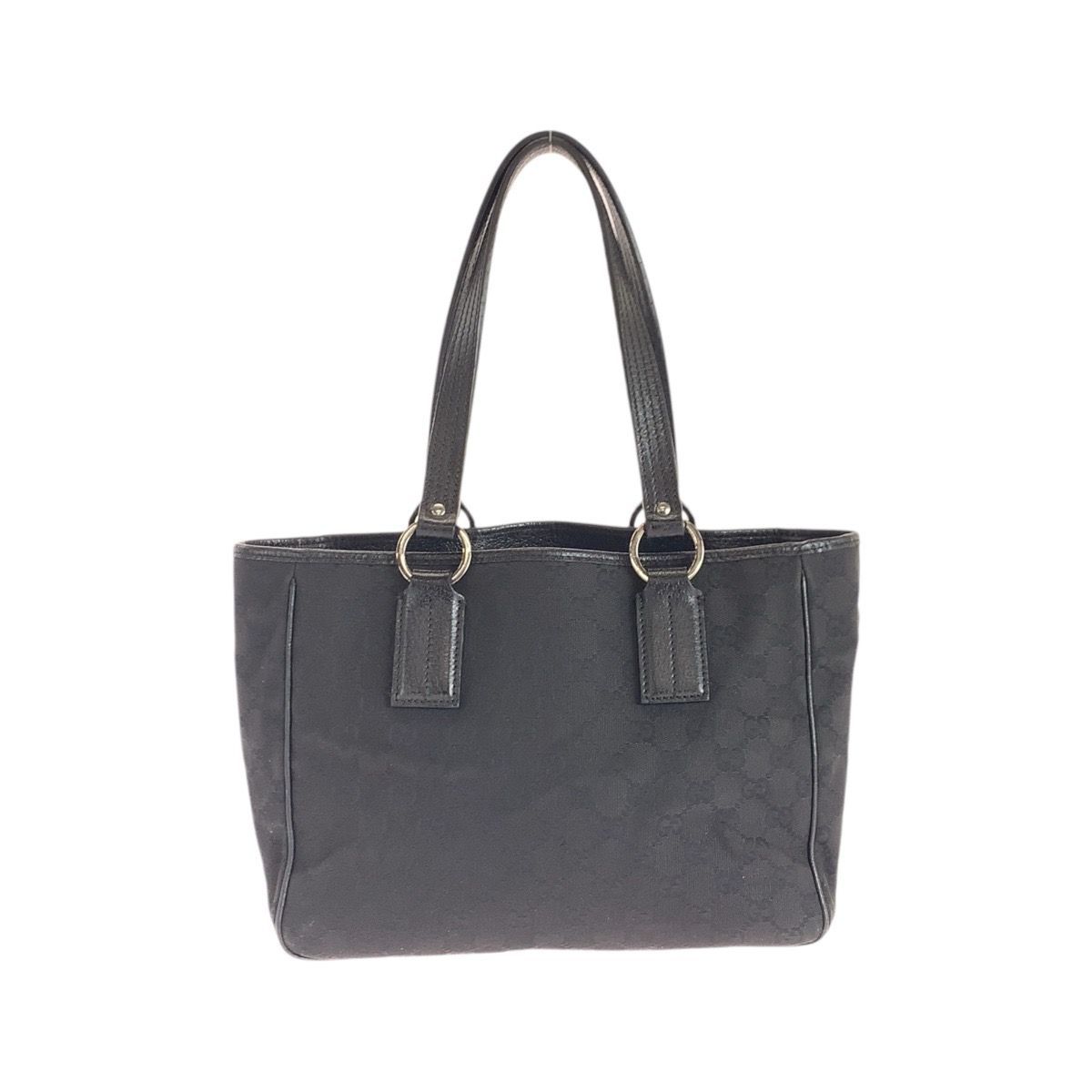 GUCCI グッチ ブラック 黒 シルバー金具 GGキャンバス/レザー 113019 