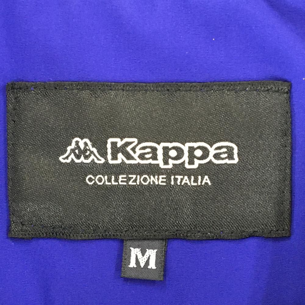 カッパ 中綿ジャケット ネイビー×白 袖ロゴプリント ITALIAワッペン レディース M ゴルフウェア Kappa