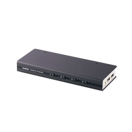 パソコン切替器ＤＶＩ対応 ４ポートKVM-DVHDU4 エレコム