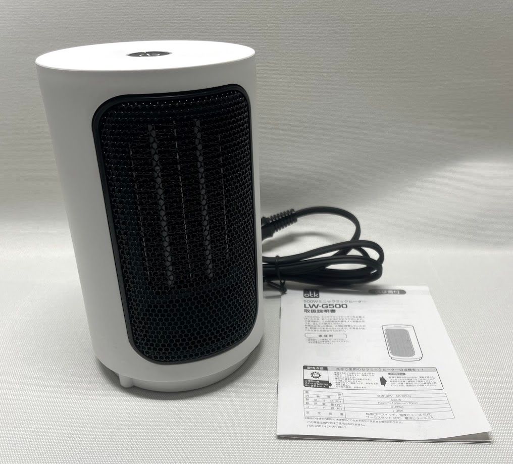 【極美品】おおたけ 速暖 ミニセラミックヒーター LW-G500(W)