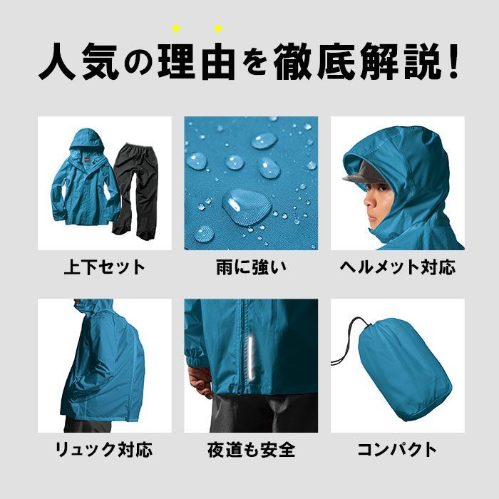 コート スカイブルー LLサイズ Makku マック パノラマバッグインレイン