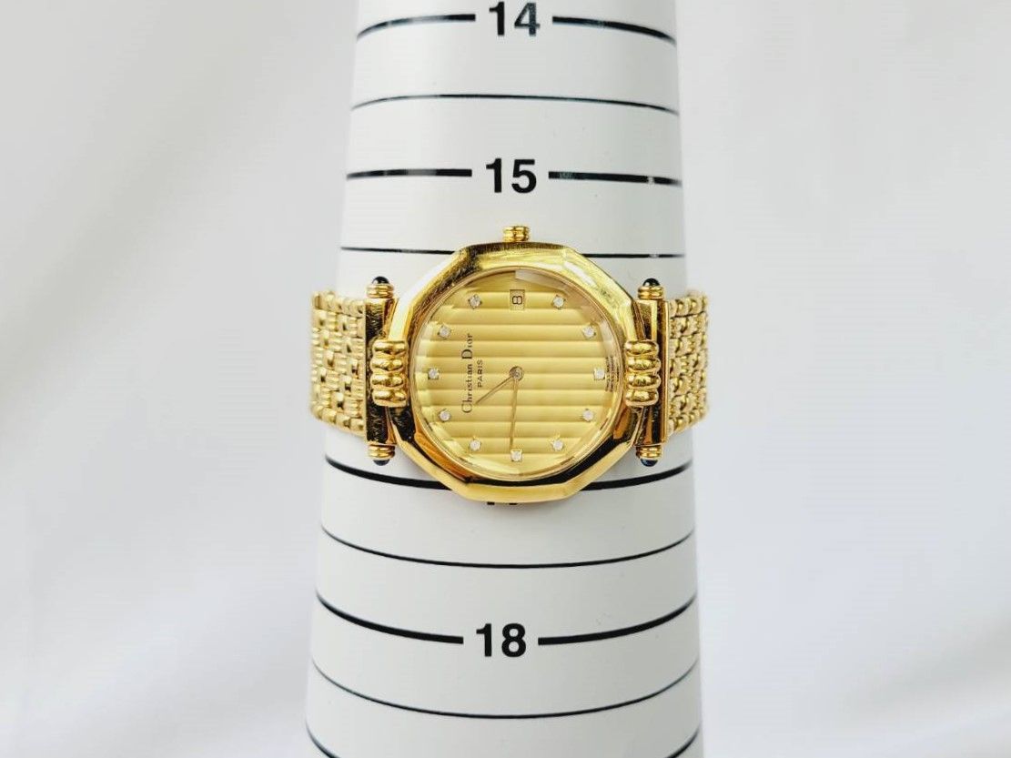 クリスチャンディオール オクタゴン 63151 GP クオーツ ゴールド