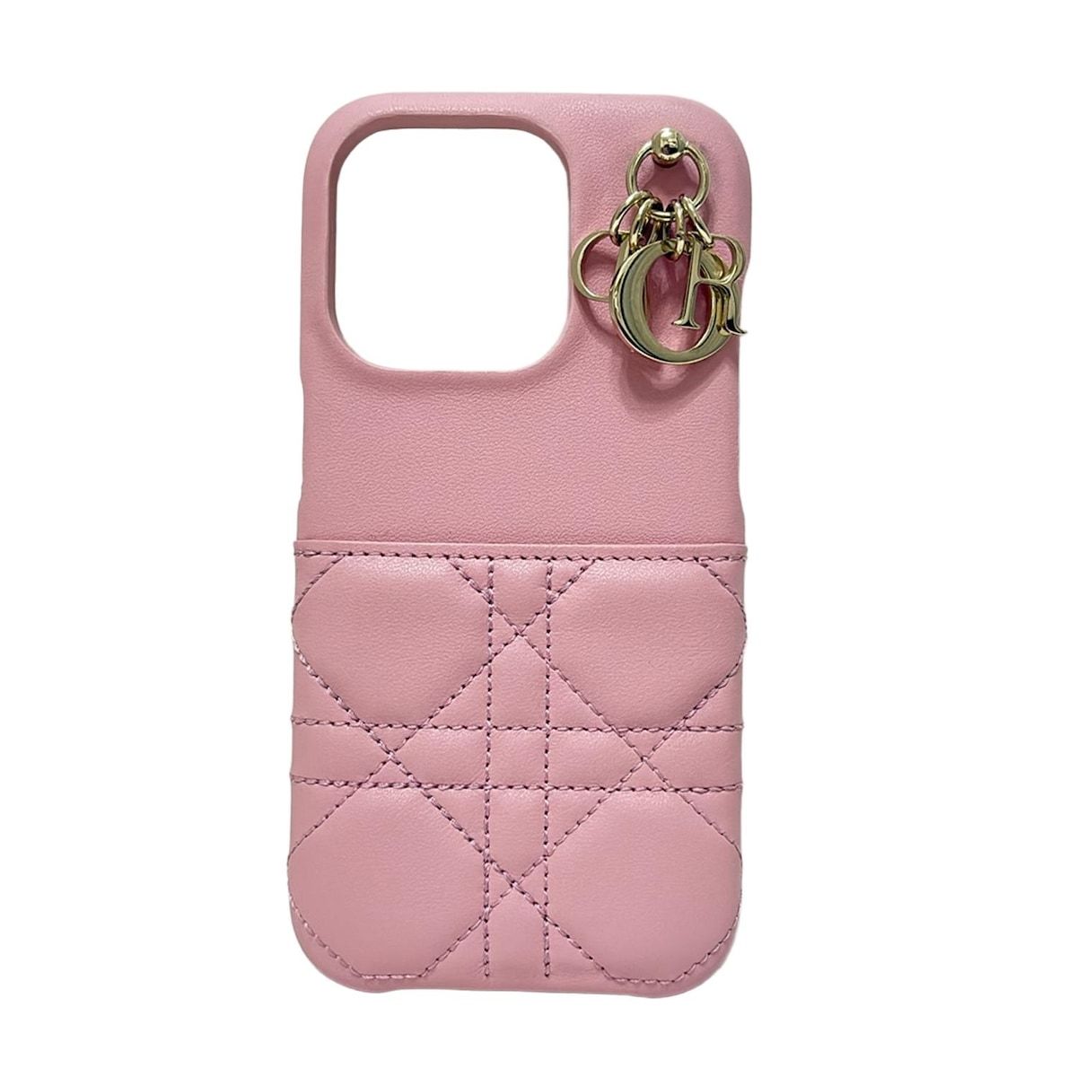 DIOR|ChristianDior ディオール|クリスチャンディオール 携帯電話ケース レディディオール ピンク スマートフォンケース ラムスキン