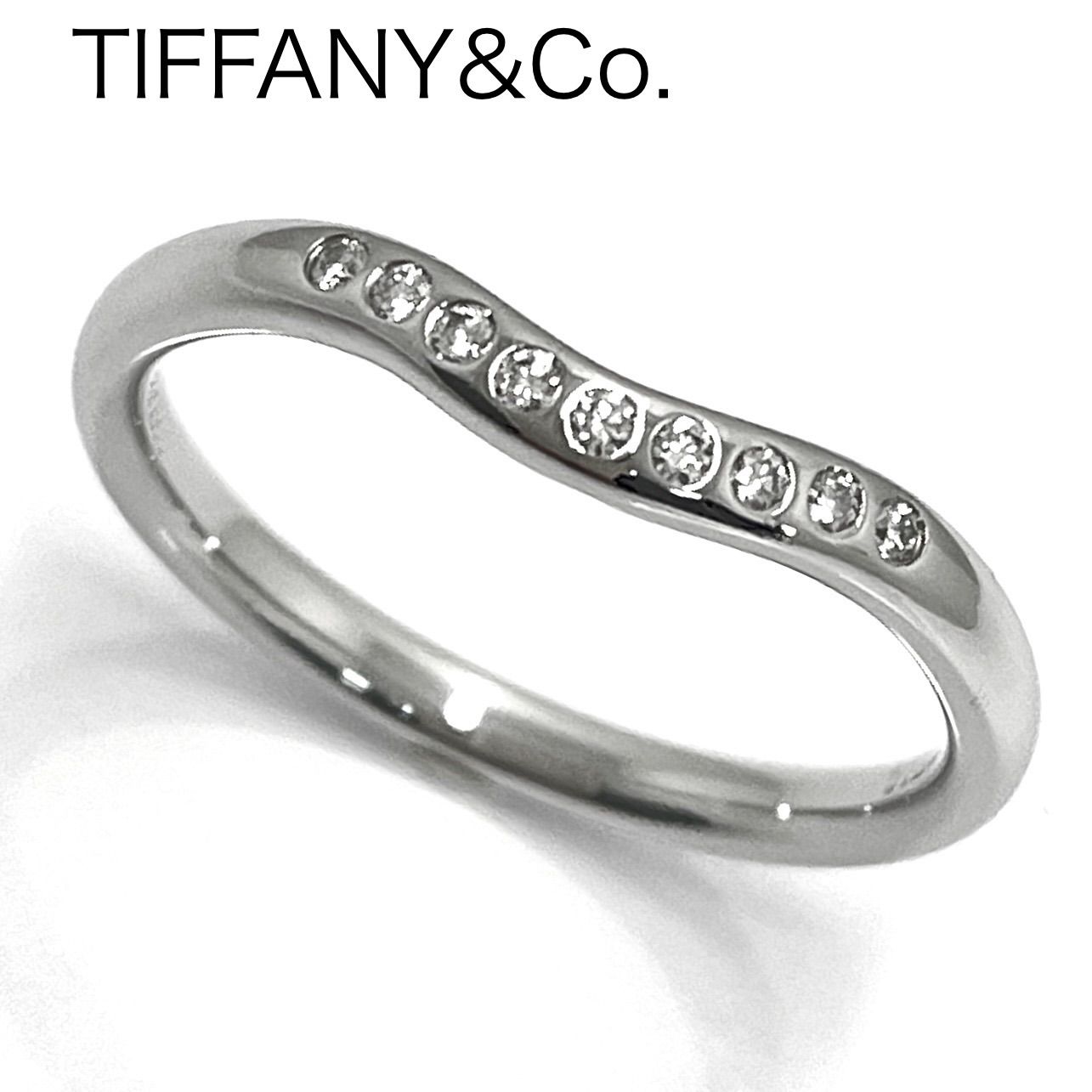 TIFFANY&Co. / ティファニー カーブドバンドリング 9Pダイヤ 