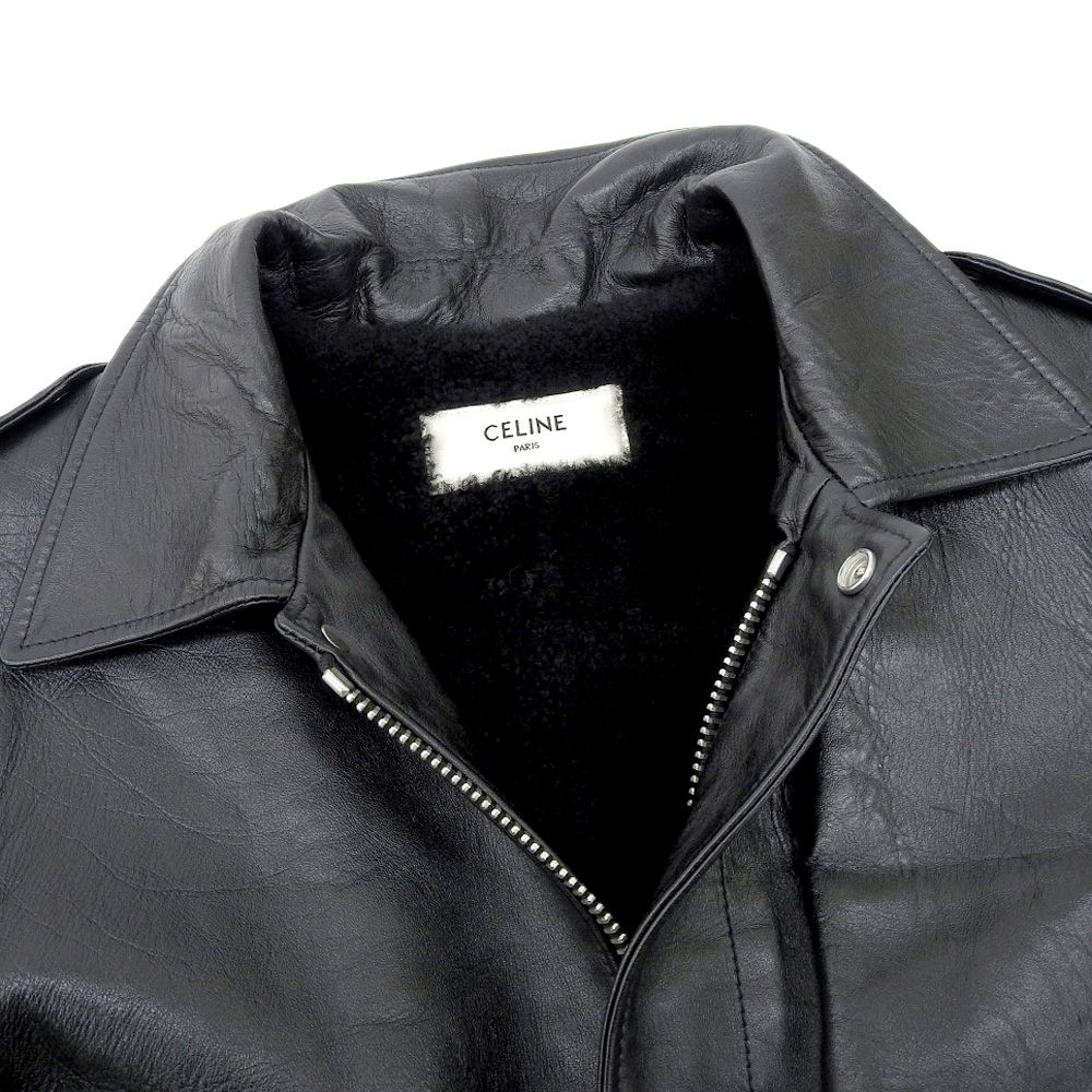 超美品 セリーヌ by エディスリマン CELINE 2020年商品 2E352280D Aviator Boa jacket In Lambskin  ラムスキン アビエーター メンズ ボアジャケット - メルカリ