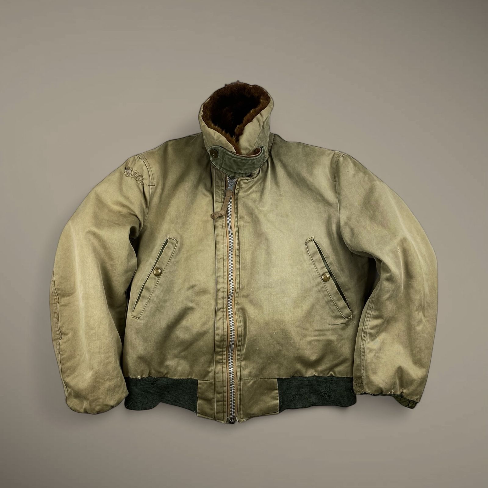 40s US ARMY USAAF / B-15 最初期モデル フライトジャケット 官給品