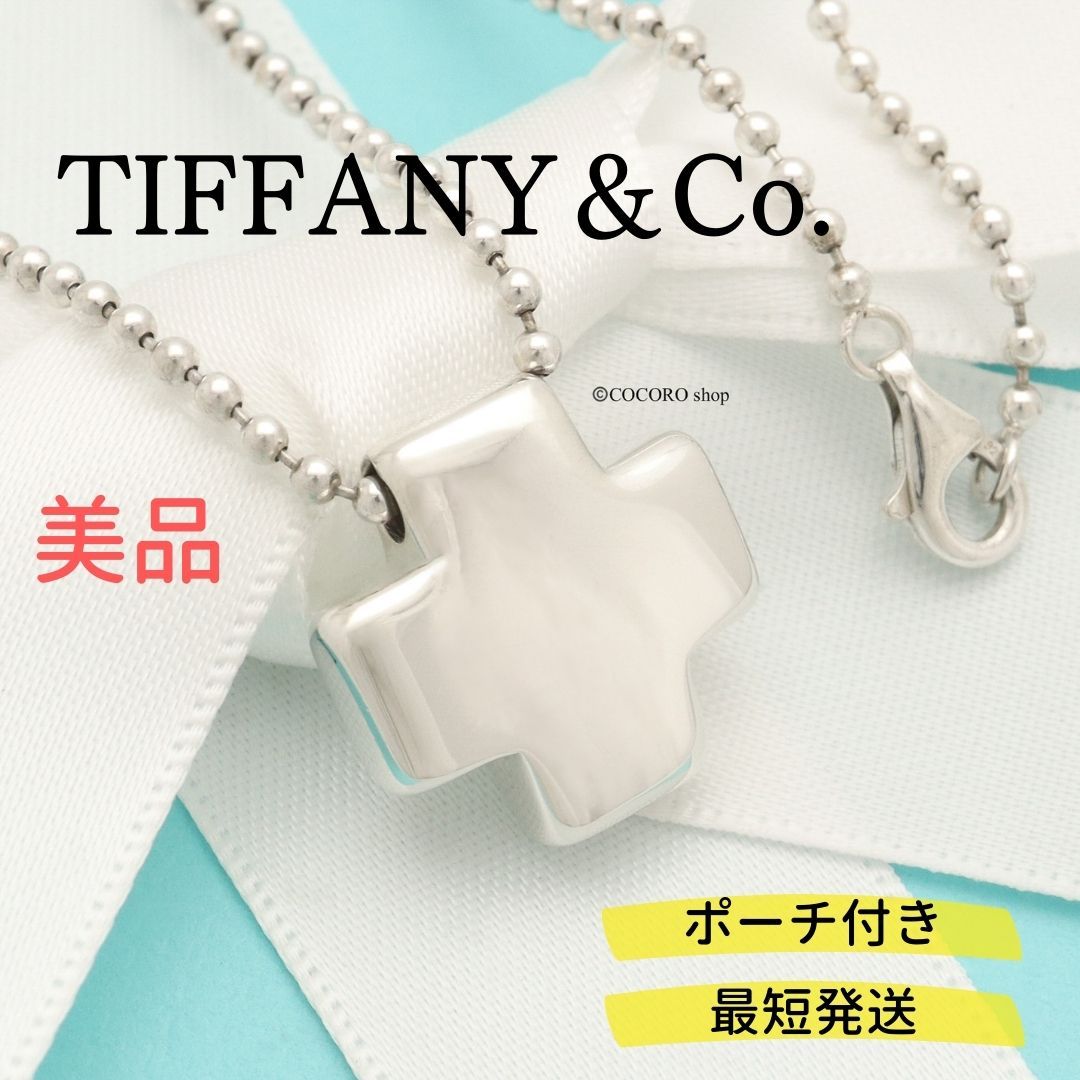 美品】ティファニー TIFFANY＆Co. ローマン クロス ネックレス AG925-