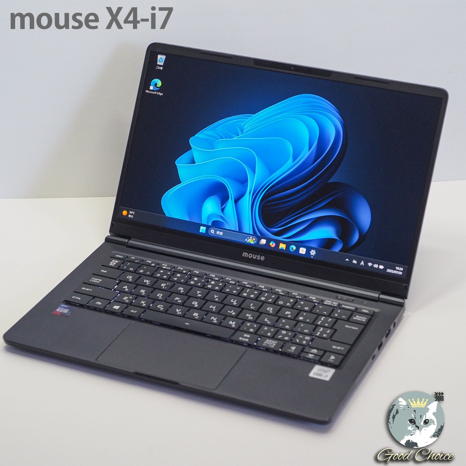 Mouse X4-i7-H、512GB SSD、Windows 11 Pro、Intel Core i7-10510U