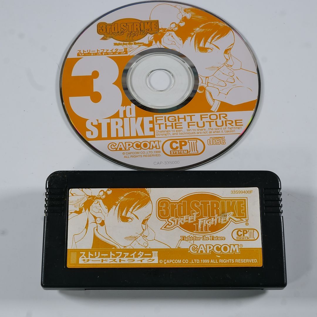 ジャンク品！ スト3サードストライク　故障カスタムIC+ディスク　CAPCOM ジャンク品！ スト3サードストライク 故障カスタムIC+ディスク