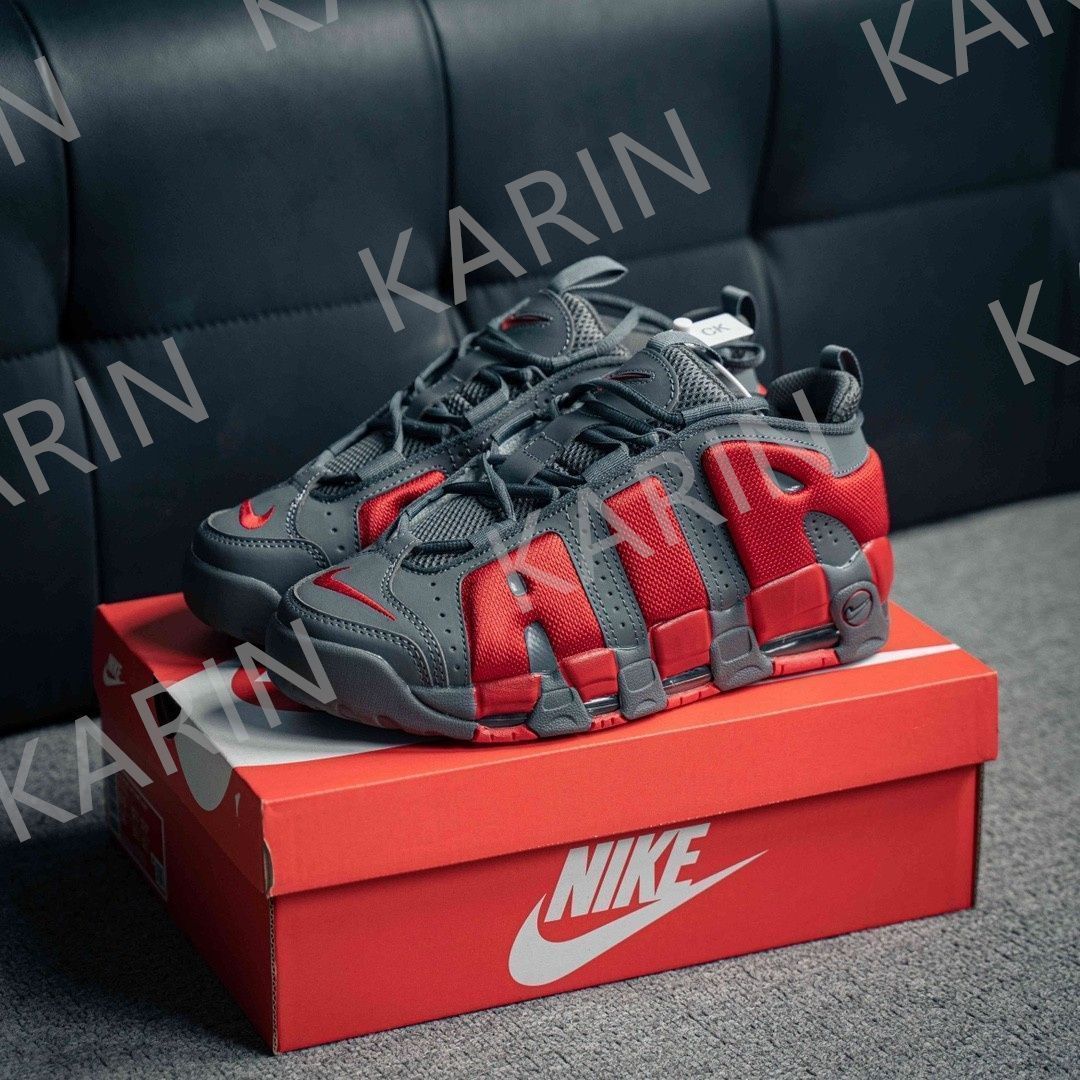 シューズ(男性用) NIKE AIR MORE UPTEMPO LOW Nike Air More Uptempo Low Dark Grey / Light Crimson - Sep