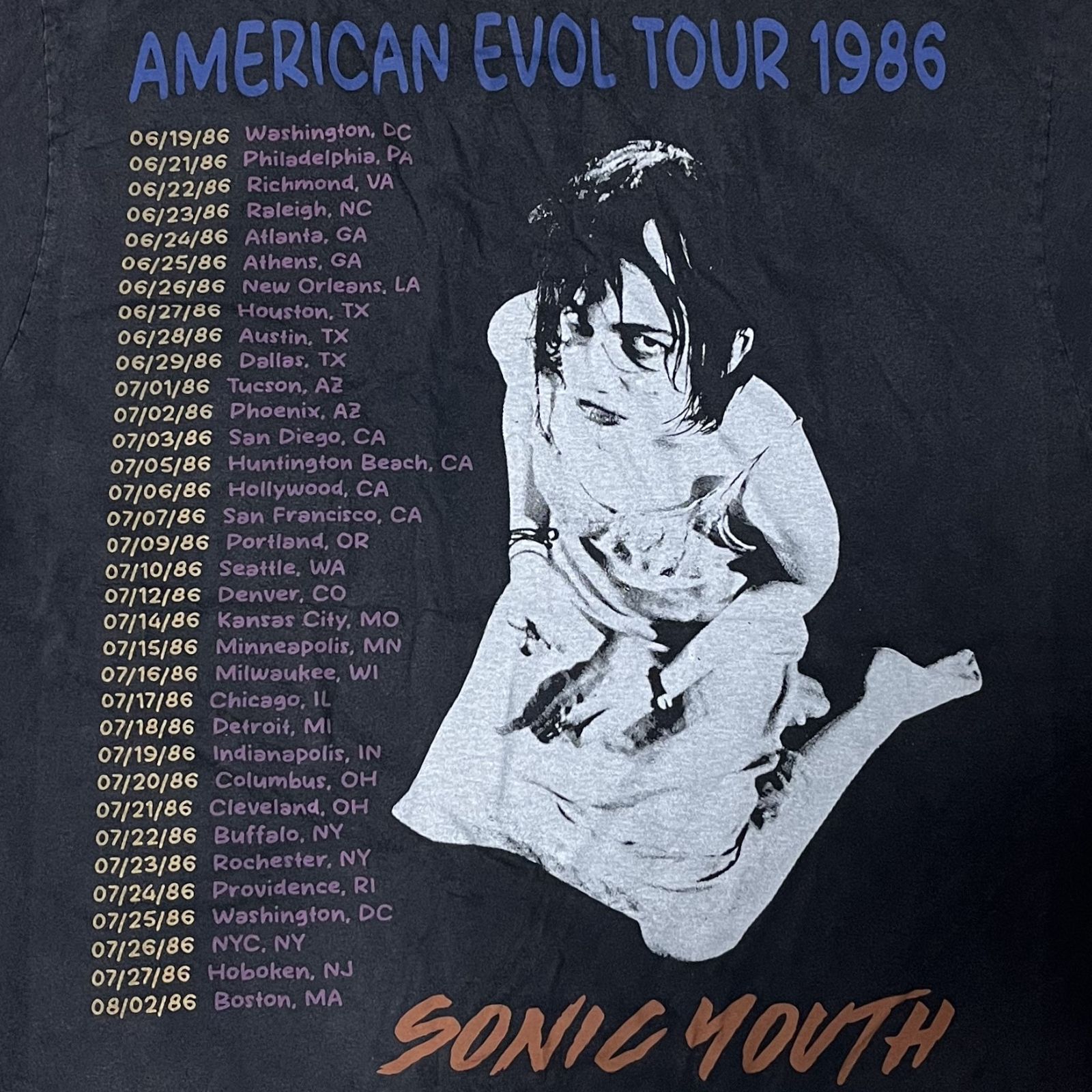 sonic youth / ソニックユース Tシャツ Evol ツアー Tシャツ - メルカリ