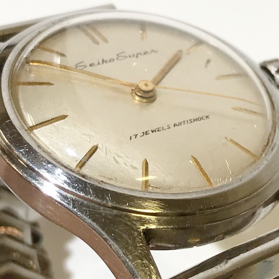 ビンテージセイコースーパー手巻き腕時計Seiko Super 17Jewels セイコー SEIKO｜ラウンド｜手巻き・1956年代製｜アンティーク