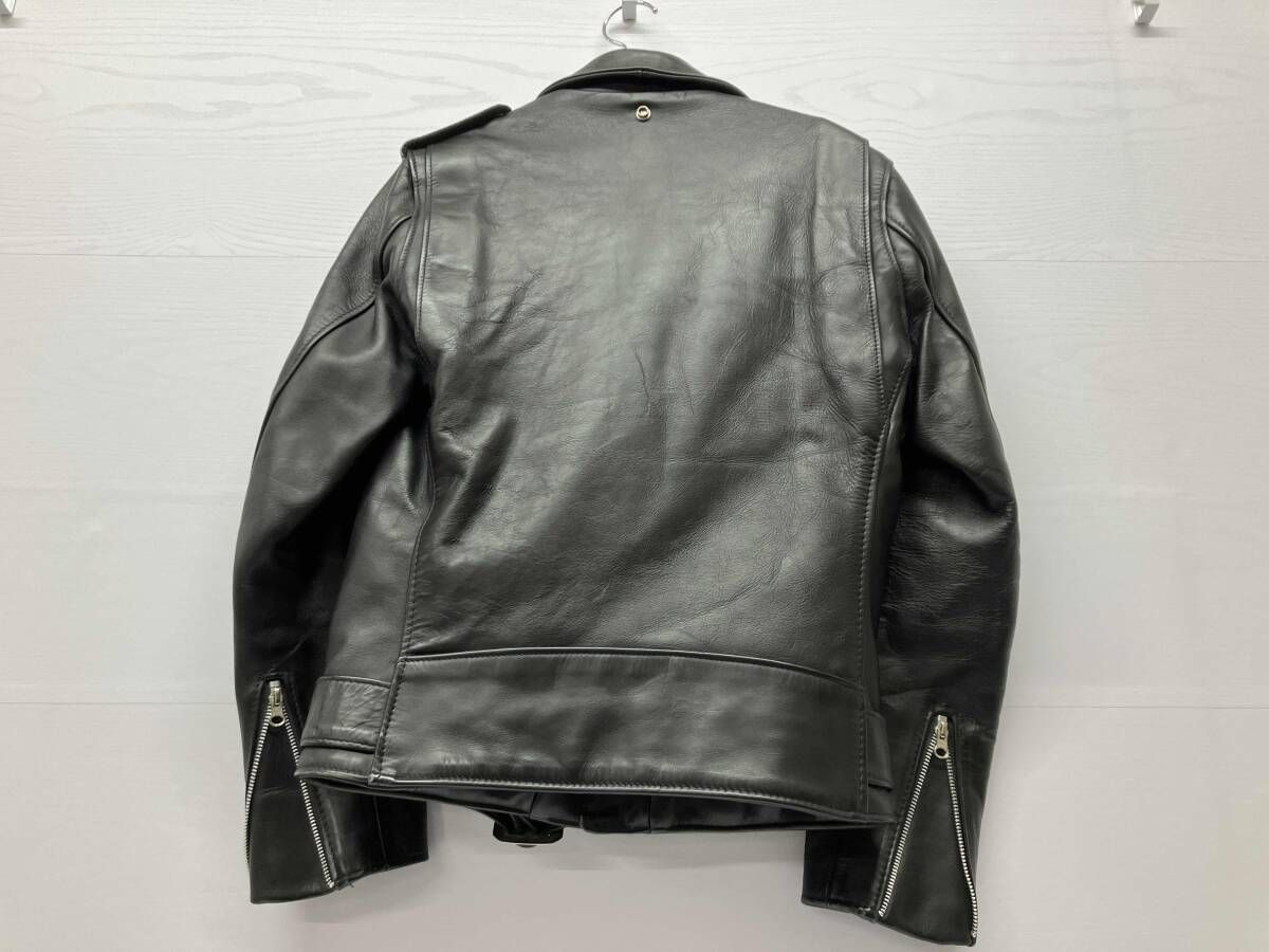 LE CIEL BLEU ブラック レザー ダブルライダース 36 LE CIEL BLEU