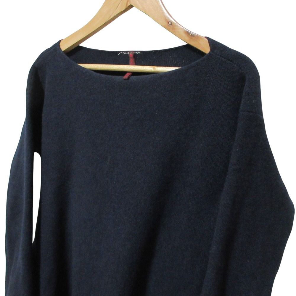 daniela gregis ネイビーボートネックカシミヤニット