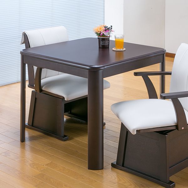 ダイニングこたつテーブル 80×80cm こたつテーブル単品