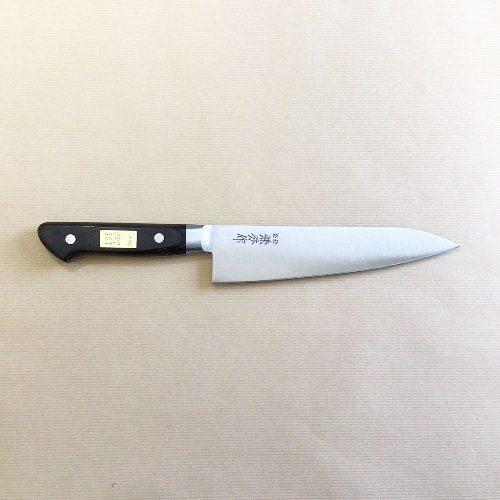 SK鋼　兼秀作　牛刀180mm　銘 (フショク加工)　包丁　牛刀包丁　Knife