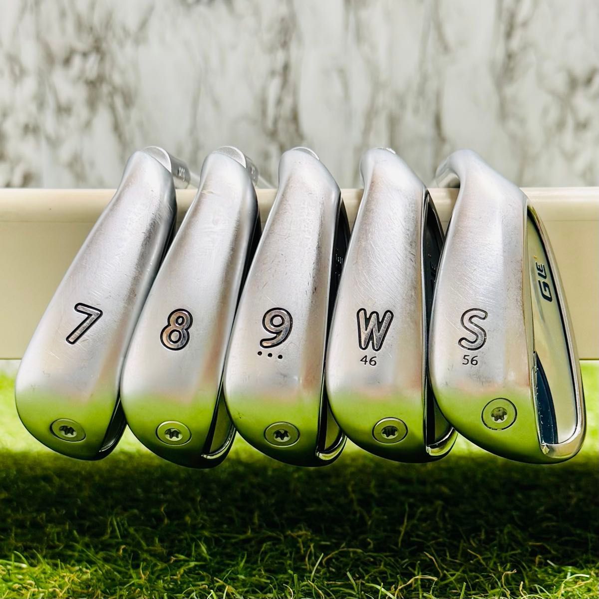 【良品】初心者推奨 ピン G Le3 レディースアイアンセット 5本 L ピン（PING）（レディース）G LE 3 アイアンセット 5本(7I～9I、PW、SW