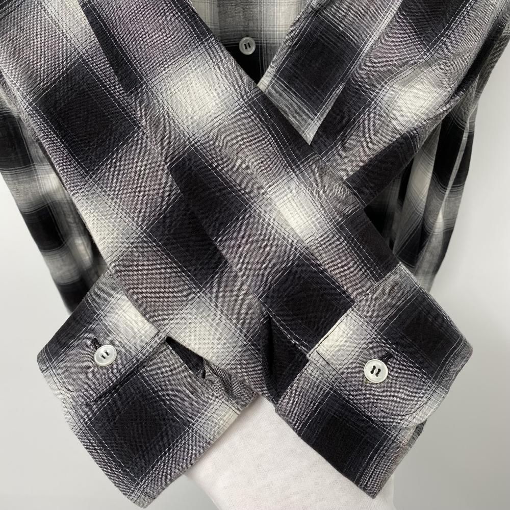 最終値下げ GENERAL レーヨン オンブレチェックシャツ lemontea 新井和輝着用 General レーヨン オンブレチェックシャツ