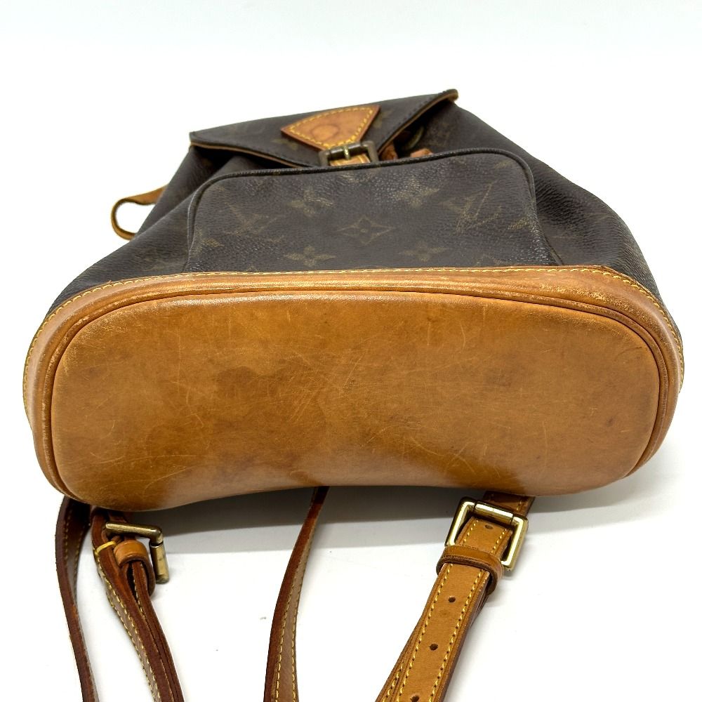 ルイヴィトン LOUIS VUITTON ミニモンスリ モノグラム バックパック リュックサック PVC レザー ブラウン M51137 レディース 中古 LOUIS VUITTON ルイヴィトン ミニモンスリ モノグラム リュック