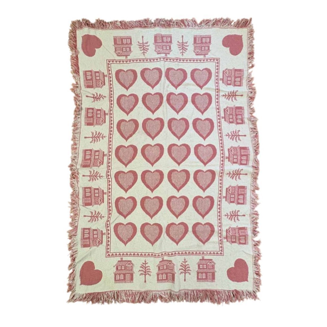 vintageラグ カーペット トップ ハート カントリー ハウス 1785