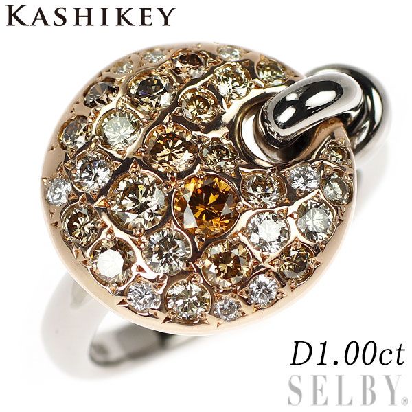 美品☆カシケイ☆レア！メランジェ☆1.00ctブラウンダイヤ☆50cmチェーン メランジェ ブラウンダイヤ・ダイヤ リング 中古 ｜ カシケイ