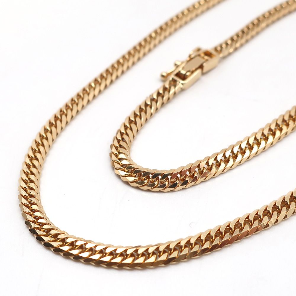 天白 ネックレス 喜平 キヘイ 約20.3g 6面カット ダブル 約50cm K18YG 750 イエローゴールド 造幣局検定マーク チェーン 洗浄済