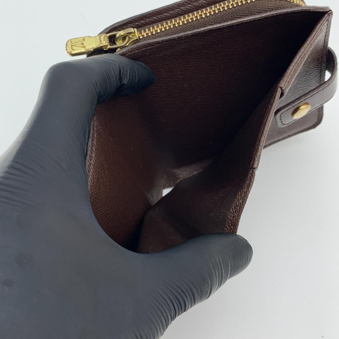 本物 ✨鑑定済✨ルイヴィトン コンパクトジップ ダミエ 二つ折り財布